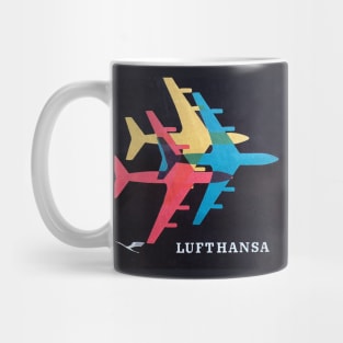 Vintage Lufthansa Luggage Sticker Mug